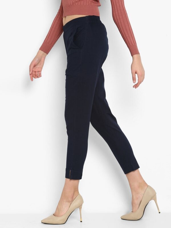 Navy Blue Pure Cotton Pant - Image 3