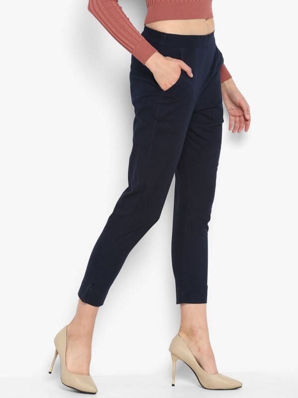 Navy Blue Pure Cotton Pant - Image 4