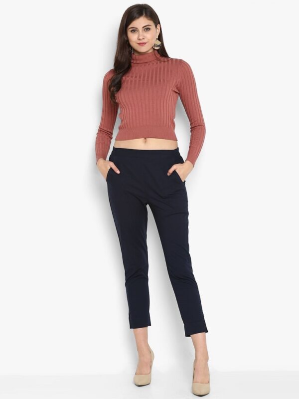 Navy Blue Pure Cotton Pant - Image 5