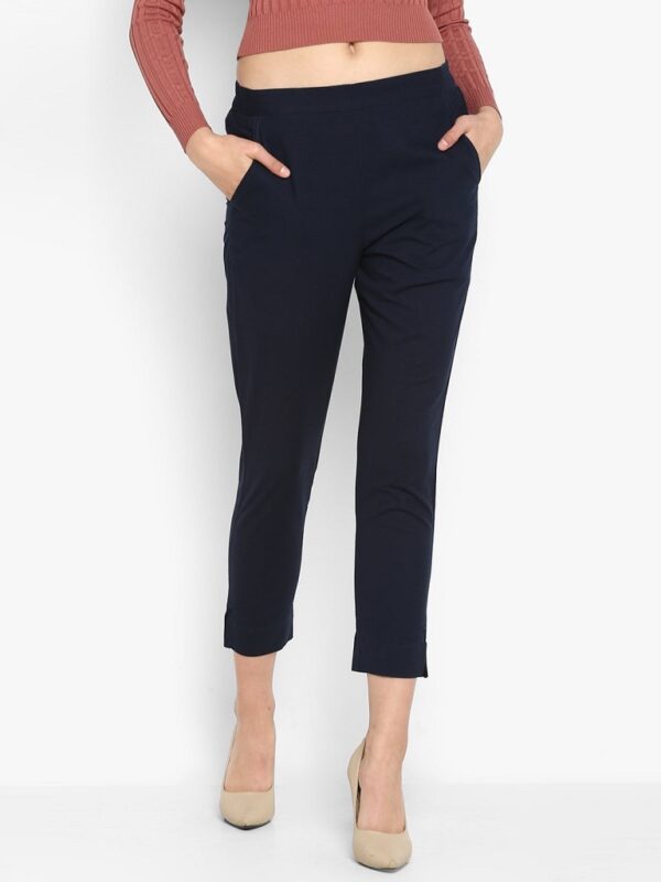 Navy Blue Pure Cotton Pant - Image 6