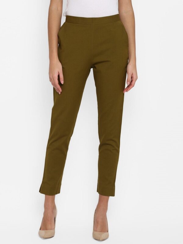 Green Pure Cotton Pant - Image 2