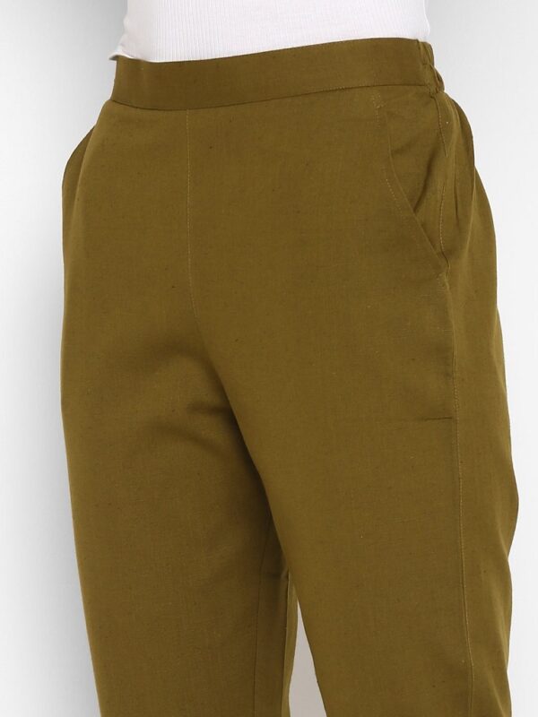 Green Pure Cotton Pant - Image 5